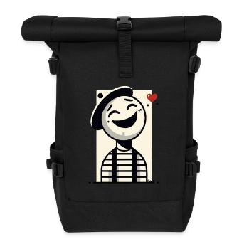 Franz, der verliebte Pantomime - Rolltop Rucksack - Schwarz - Vorne