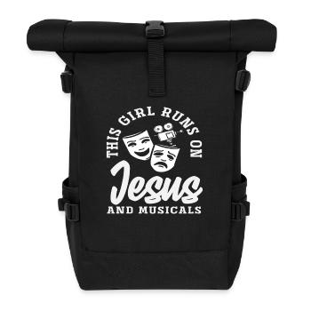 Les mélomanes Jésus et les comédies musicales - Sac à dos roll top - noir - Devant