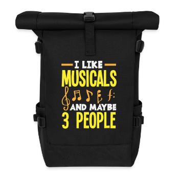 J’aime les comédies musicales et peut-être les comédies musicales pour 3 personnes - Sac à dos roll top - noir - Devant