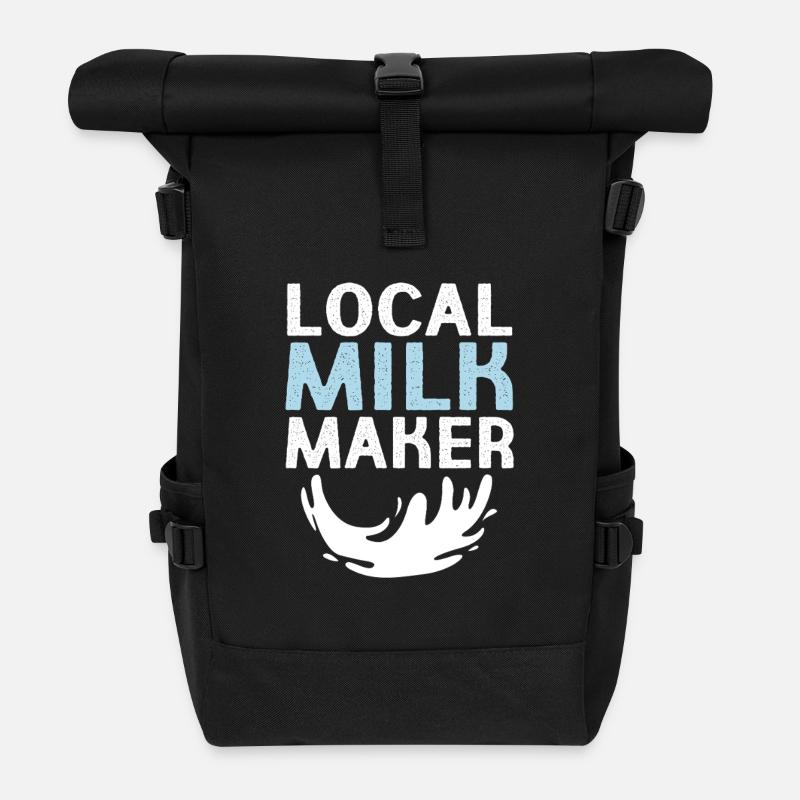 Crunchy Mama - Rolltop Rucksack - Schwarz