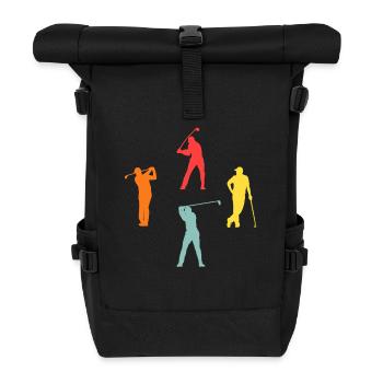Golfspieler Evolution Golf - Rolltop Rucksack - Schwarz - Vorne
