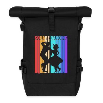 Square Dance - Rolltop Rucksack - Schwarz - Vorne
