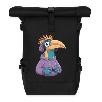 Nashornvogel - Rolltop Rucksack - Schwarz - Vorne