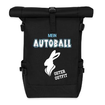 Autoball Oster Outfit Autoballspieler Ostern - Rolltop Rucksack - Schwarz - Vorne