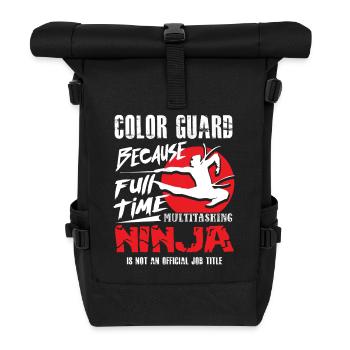 Color Guard Color Guard Job Title - Roll Top Backpack - black - Front