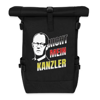 Nicht mein Kanzler Bundeskanzler Deutschland - Rolltop Rucksack - Schwarz - Vorne