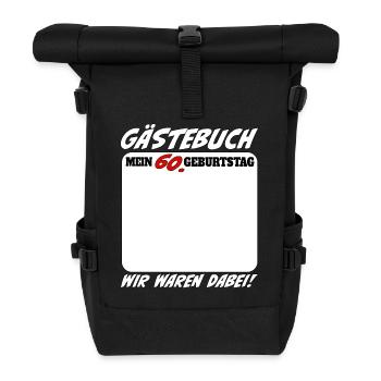 60th Birthday Guestbook 60 Years of Funny - Roll Top Backpack - black - Front
