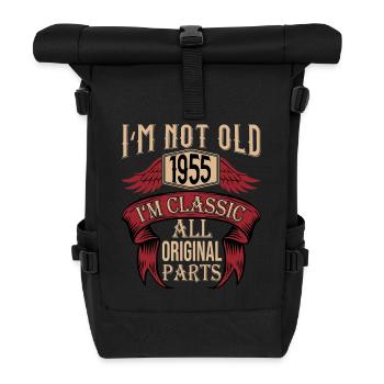 not old classic haha witzig - Rolltop Rucksack - Schwarz - Vorne