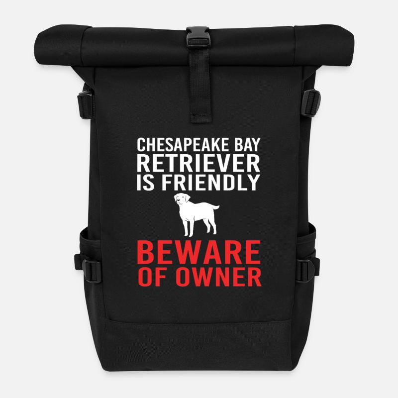 Chesapeake Bay Retriever - Rolltop Rucksack - Schwarz