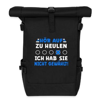 Bundestagswahl - ich habe sie nicht gewählt - Rolltop Rucksack - Schwarz - Vorne