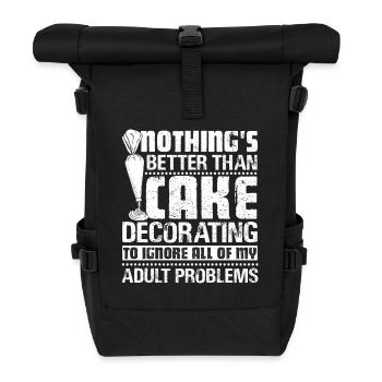 Cake Decorator Funny Cake Decorator - Roll Top Backpack - black - Front