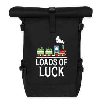 Loads Of Luck Zug St. Patricks Kleeblatt - Rolltop Rucksack - Schwarz - Vorne