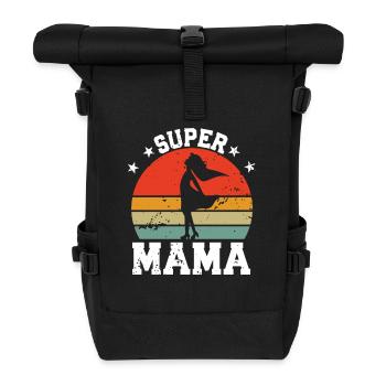 super mama - Rolltop Rucksack - Schwarz - Vorne