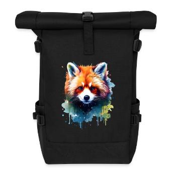 Red Panda - Roll Top Backpack - black - Front