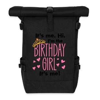 fille d’anniversaire noire omg elle est si poétique - Sac à dos roll top - noir - Devant