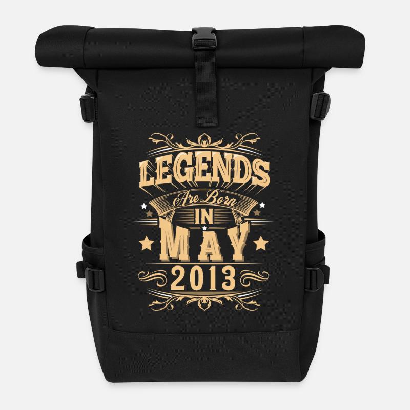 May 2013 Birthday Legend - Roll Top Backpack - black