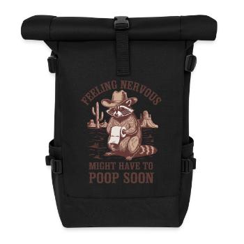 Intestin irritable Syndrom Cowboy Raton laveur Cowboy - Sac à dos roll top - noir - Devant