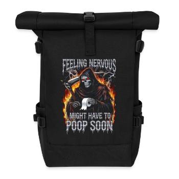 Intestin irritable Syndrom Faucheur IBS Goth Caca Humour - Sac à dos roll top - noir - Devant