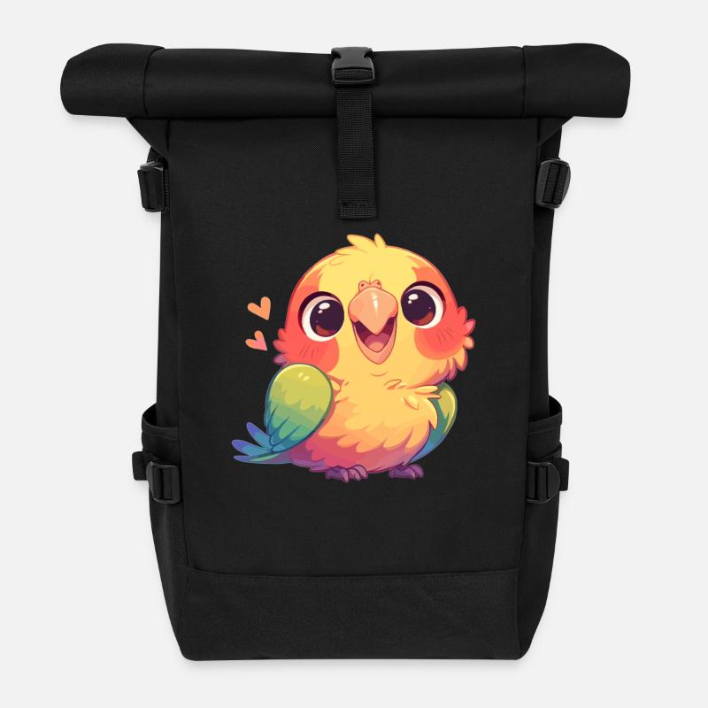 Perroquet Perroquet Perroquet - Sac à dos roll top - noir