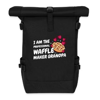 Je suis le gaufrier professionnel grand-père - Sac à dos roll top - noir - Devant