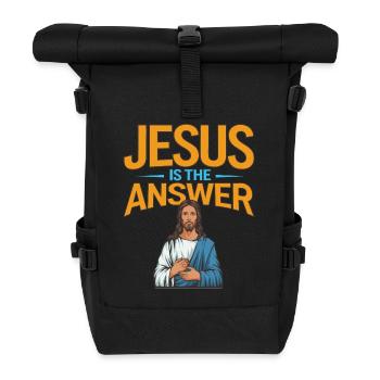 Jésus est la réponse - Jesus ist die Antwort - Sac à dos roll top - noir - Devant