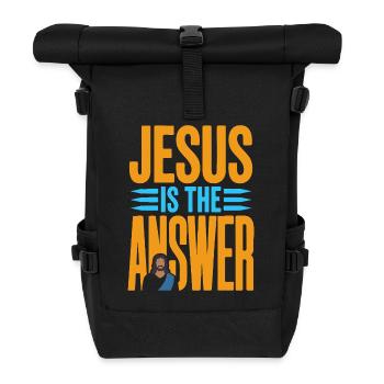 Jésus est la réponse - Jesus ist die Antwort - Sac à dos roll top - noir - Devant
