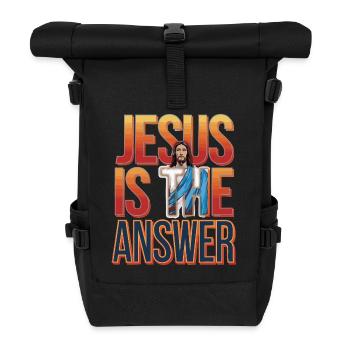 Jésus est la réponse - Jesus ist die Antwort - Sac à dos roll top - noir - Devant