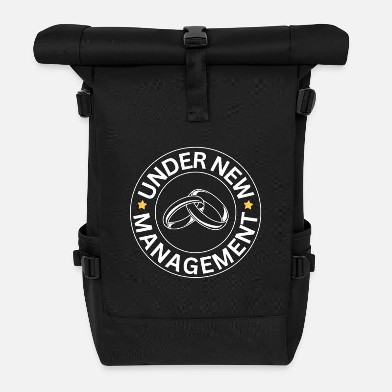 Lustiger Hochzeits Spruch Ehe JGA - Rolltop Rucksack - Schwarz