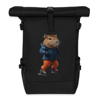 Wasserschwein - Rolltop Rucksack - Schwarz - Vorne