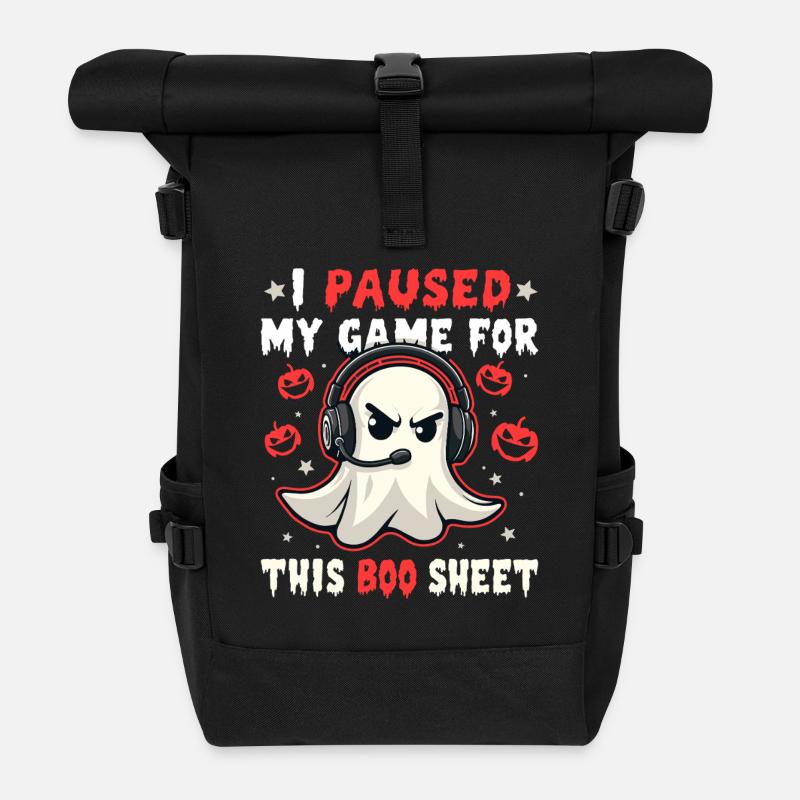 Halloween Piss Artboard 1 Copy 7 - Roll Top Backpack - black