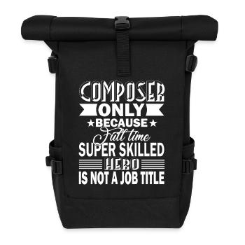 Composer Composer Job Title - Roll Top Backpack - black - Front