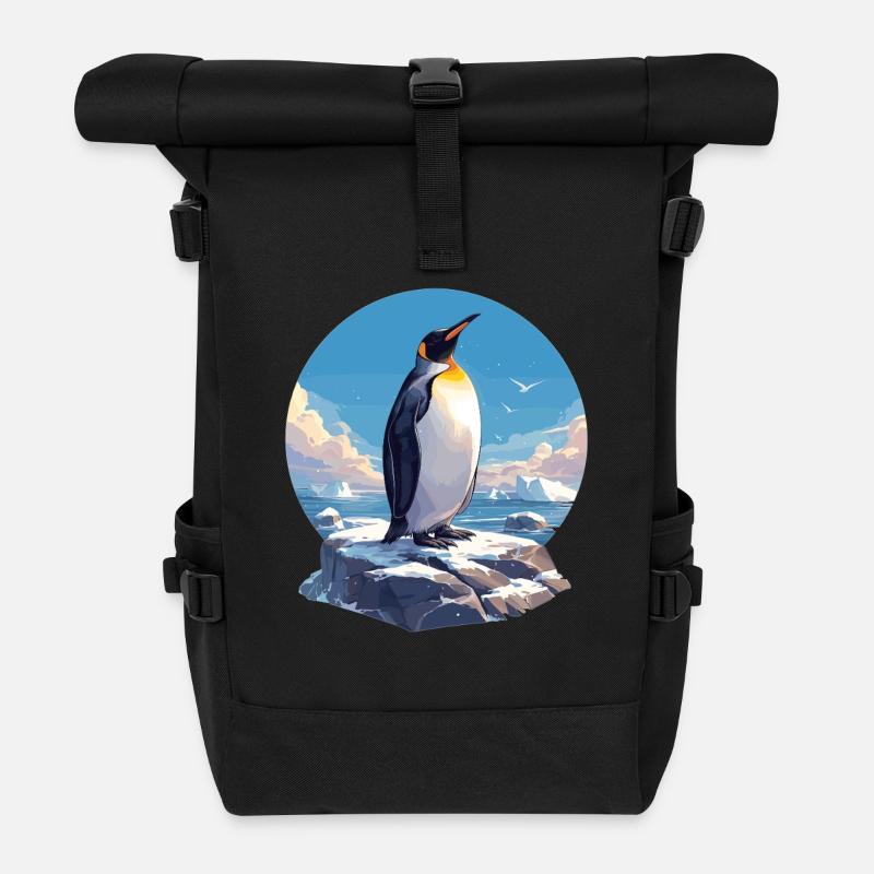 Pinguine Pinguin - Rolltop Rucksack - Schwarz