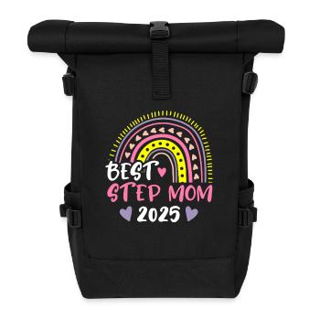 Beste Stiefmutter 2025 - Rolltop Rucksack - Schwarz - Vorne
