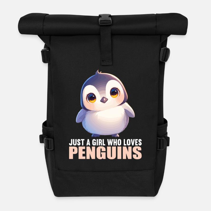 Pinguine Pinguin - Rolltop Rucksack - Schwarz