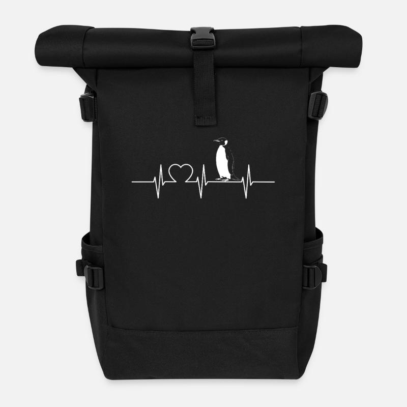 Pinguine Pinguin - Rolltop Rucksack - Schwarz