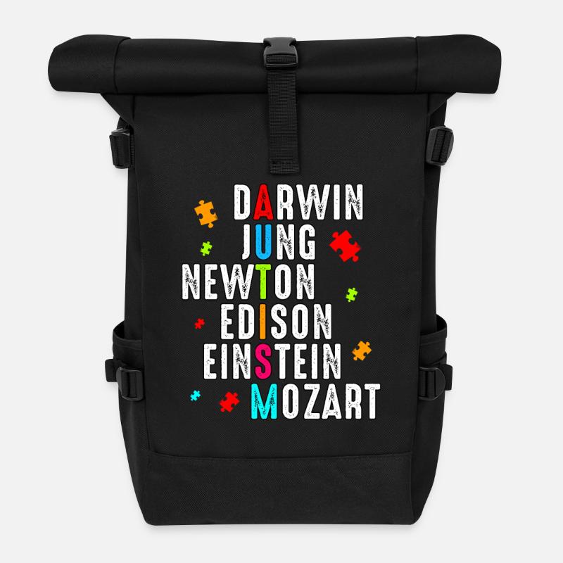 Autismus - Rolltop Rucksack - Schwarz