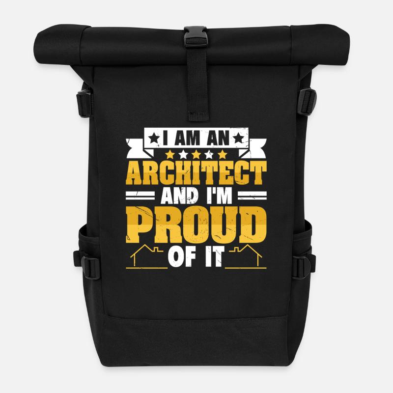 Architekt - Rolltop Rucksack - Schwarz
