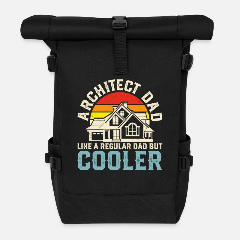Architekt - Rolltop Rucksack - Schwarz