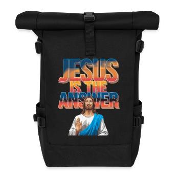 Jésus est la réponse - Jesus ist die Antwort - Sac à dos roll top - noir - Devant