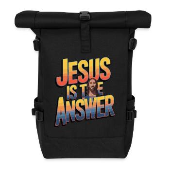 Jésus est la réponse - Jesus ist die Antwort - Sac à dos roll top - noir - Devant