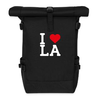 I Love LA Cool Wrong Flag Lover Heart Flag USA - Rolltop Rucksack - Schwarz - Vorne