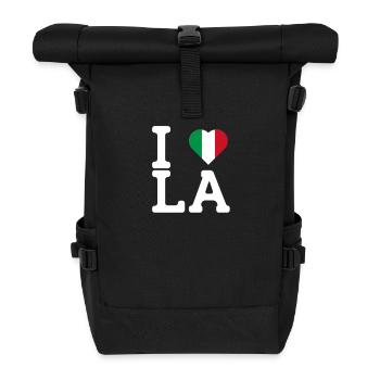 I love LA Cool Wrong Flag Italien Liebhaber Los Angeles - Rolltop Rucksack - Schwarz - Vorne