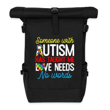 Drôle Autisme Cadeau Hommes Femmes Enfants - Sac à dos roll top - noir - Devant