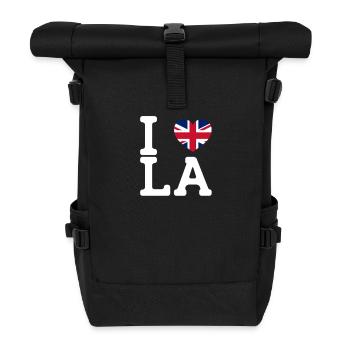 I Love LA Cool Wrong Flag Vereinigtes Königreich Liebhaber Wortspiel - Rolltop Rucksack - Schwarz - Vorne
