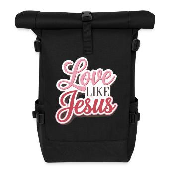 L’amour comme Jésus - Design chrétien Foi Dieu - Sac à dos roll top - noir - Devant