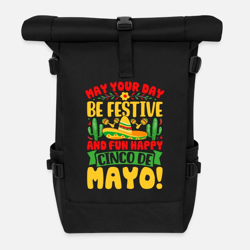 Cinco De Mayo - Rolltop Rucksack - Schwarz