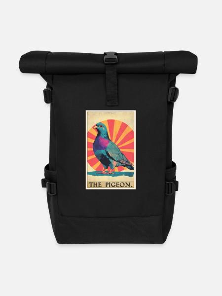 Tauben Taube - Rolltop Rucksack - Schwarz