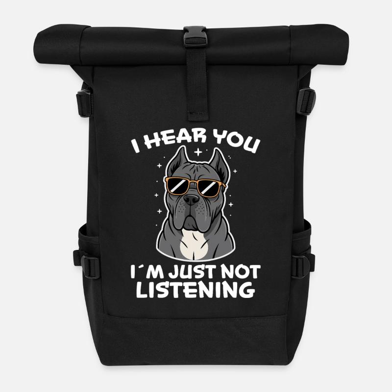 Cane Corso Italiano Lustiges Cane Corso Geschenk - Rolltop Rucksack - Schwarz