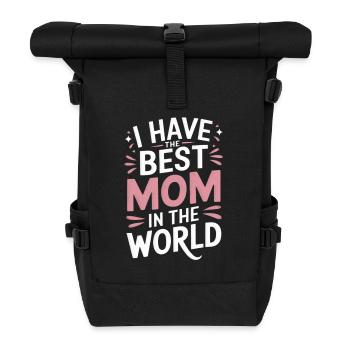 Muttertag Mama Liebe Mutter Mom Spruch - Rolltop Rucksack - Schwarz - Vorne