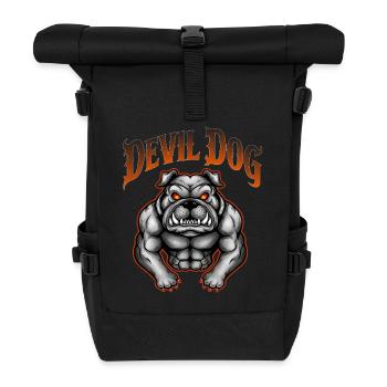 DEVIL DOG - Roll Top Backpack - black - Front